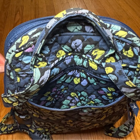 Vera Bradley Blue and Yellow Floral Backpack - Picture 9 of 14